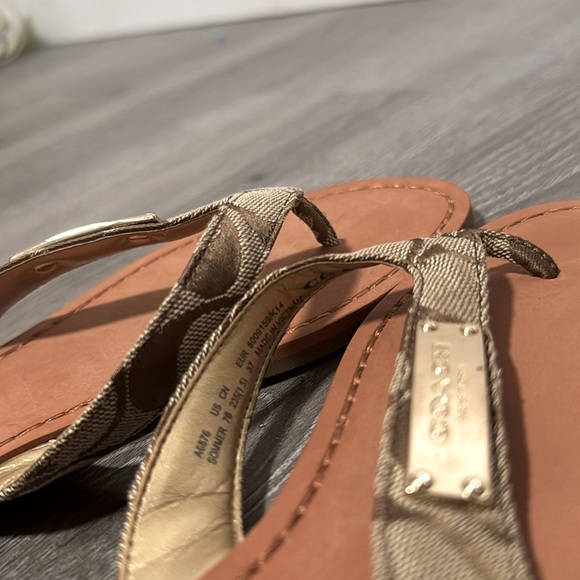 Coach Signature Sommer Brown/Tan Sandals - Picture 7 of 9